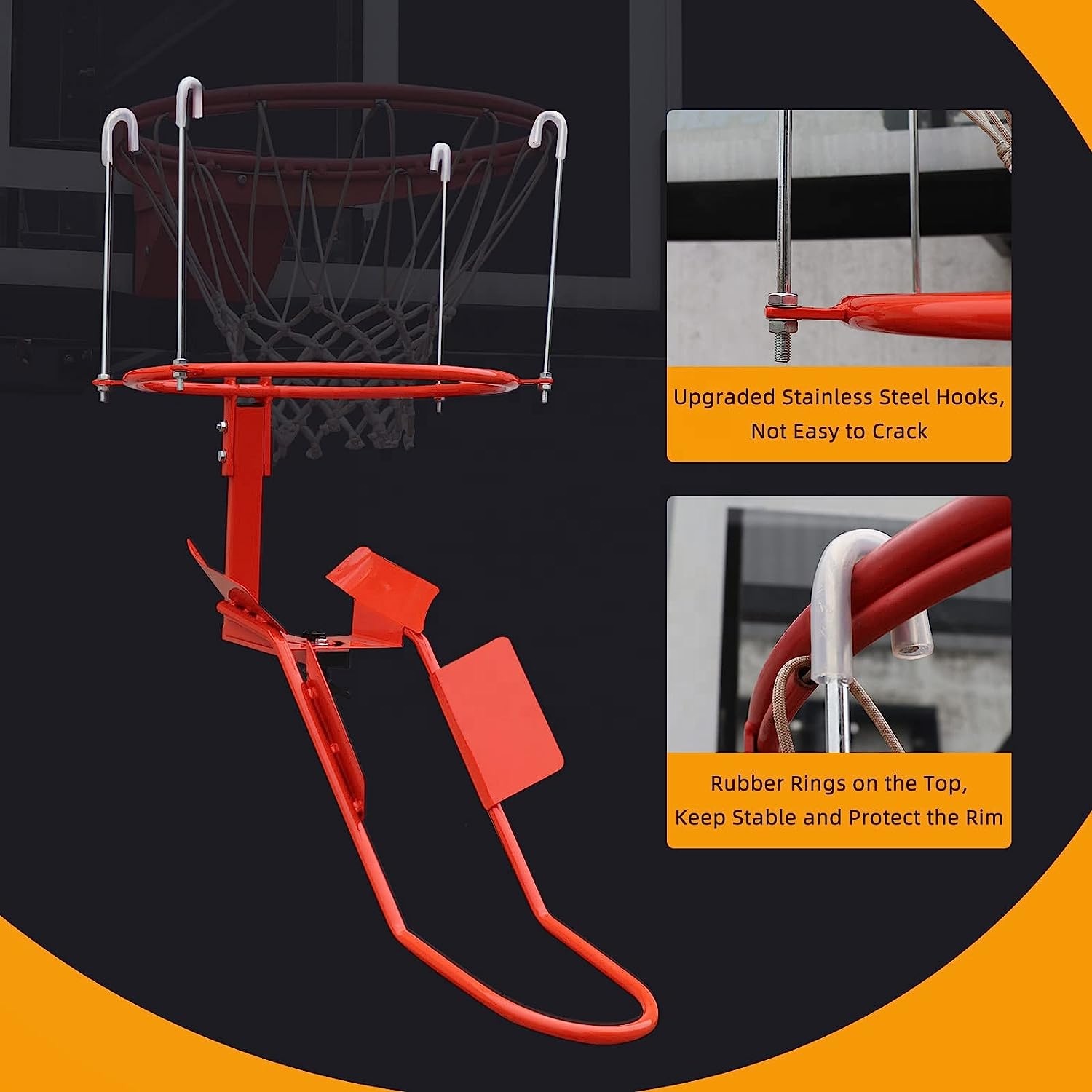 Heavy Equipment Attachments - Robuste Basketball-Rücklaufbefestigung aus Stahl, Hoop Shot-Trainingsausrüstung