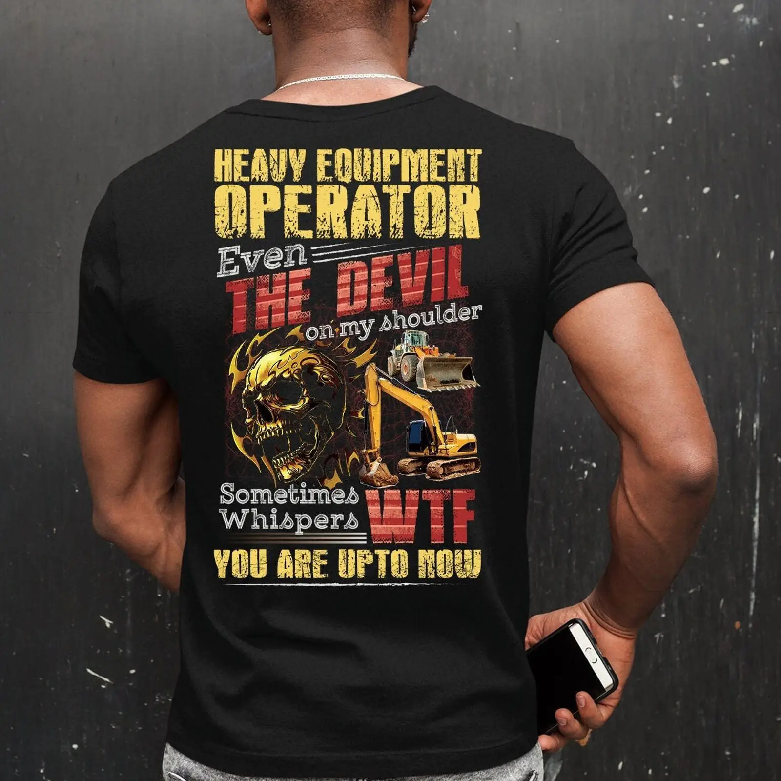 Heavy Equipment Quotes - T-Shirt mit lustigem Totenkopf-Motiv für Bediener